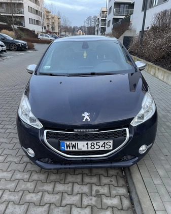 Peugeot 208 cena 17900 przebieg: 217139, rok produkcji 2014 z Warszawa małe 67